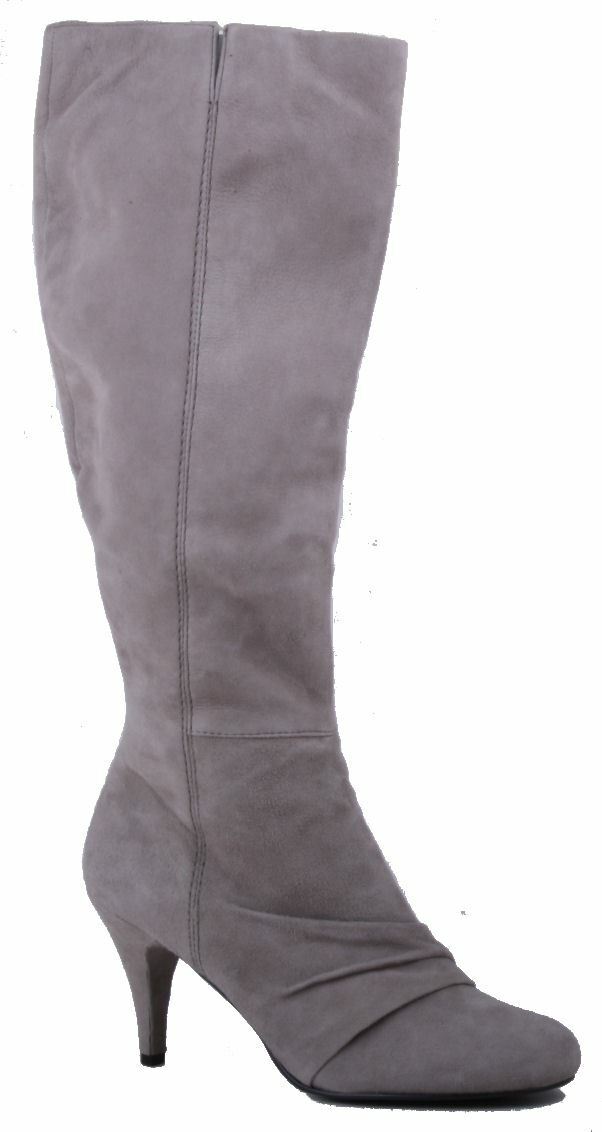 grey suede knee high boots