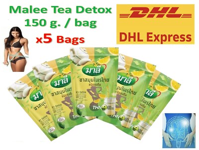 x5 Malee Detox Tea Natural Organic Weight Control Thai Herbal Management Colon