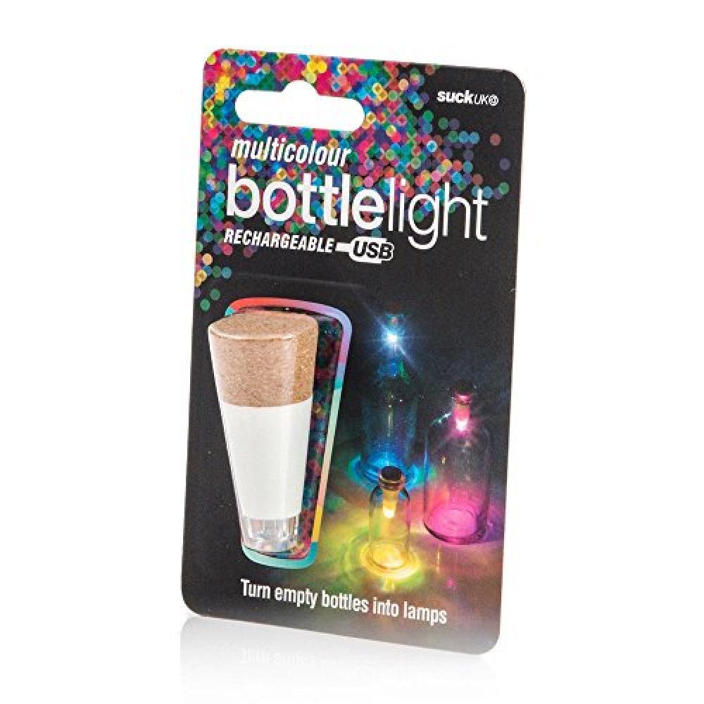 (TG. 1) Suck Uk LIGHTBOTTLE3 Tappo Luminoso Bottle Light, Multicolore, 1 - NUOVO