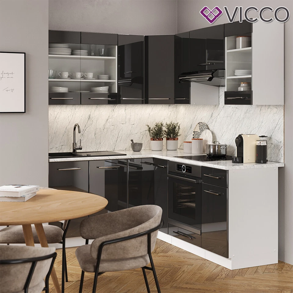 Vicco Küche Fame-Line – Moderne Küchenzeile, Einbauküche 10 Module – Anthrazit - Bild 4 von 4