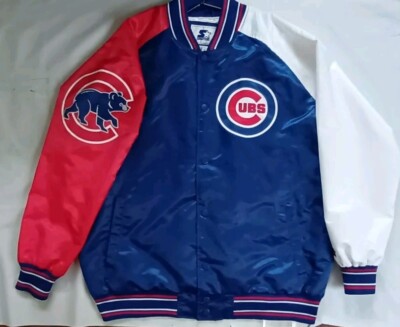 STARTER CHICAGO CUBS CLASSIC DESIGN SATIN JACKET SIZE 3XL | eBay