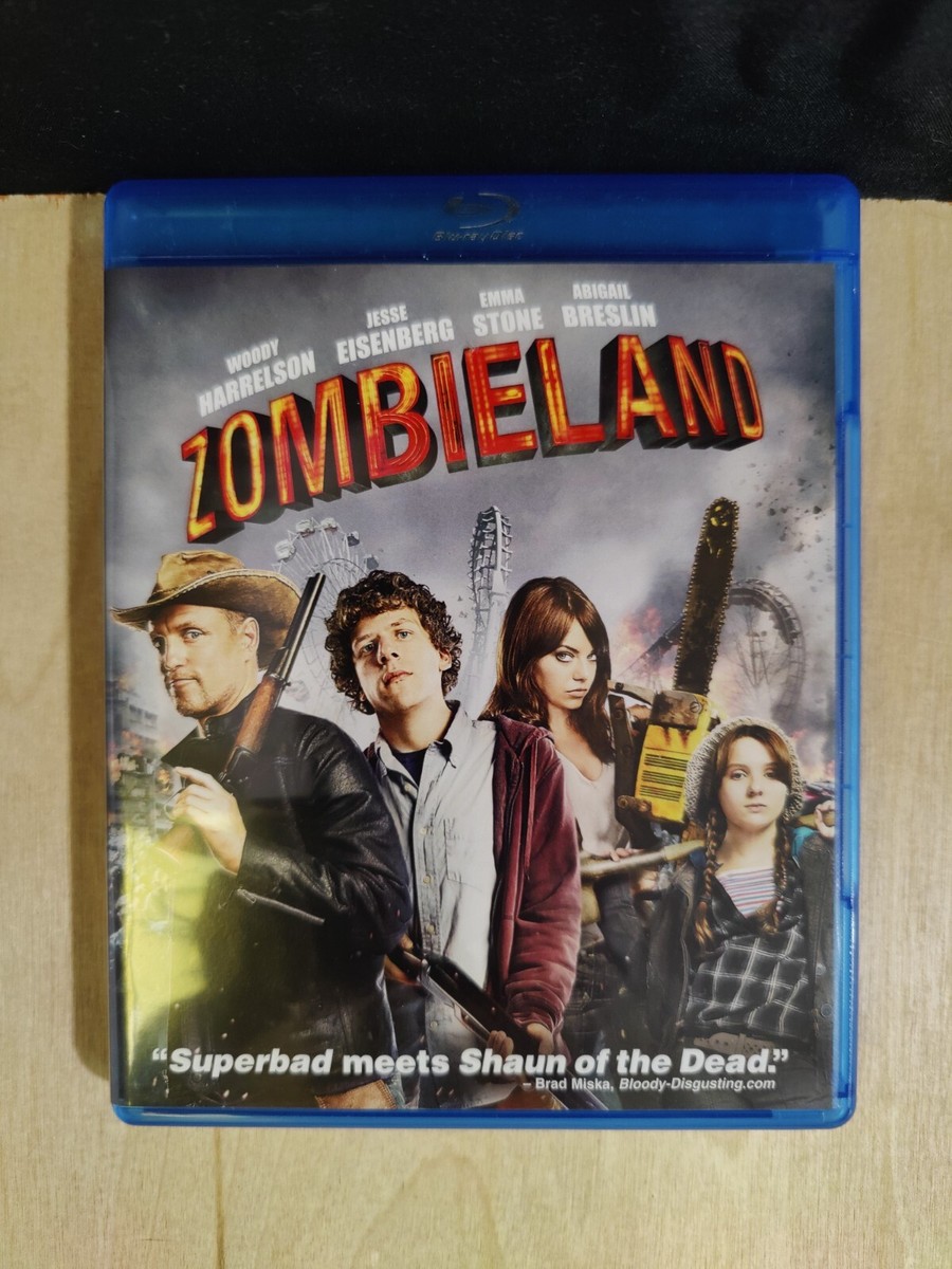 ZOMBIELAND Blu-ray (2009) Woody Harrelson Emma Stone NICE COPY