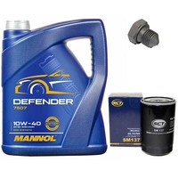 MotoröL Set 10W-40 5 Liter + ÖLfilter + ÖLablassschraube FüR Seat Cordoba 1.9