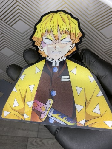 Demon Slayer Zenitsu Agatsuma 3D Lenticular Motion Car Sticker Decal Peeker - Picture 3 of 3