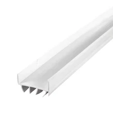36 In. White Vinyl U-Shape Screw-On under Door Seal