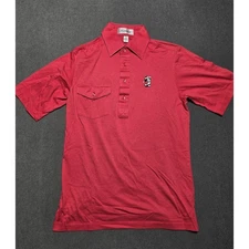 Titleist Collection Golf Polo Shirt Mickey Mouse Embroidered Red Mens 90s VTG