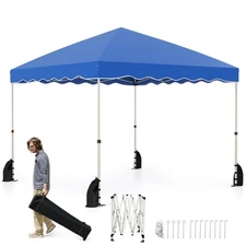 10 X 10 FT Pop up Canopy Tent Portable Foldable Patio Shelter w/ Wheeled Bag