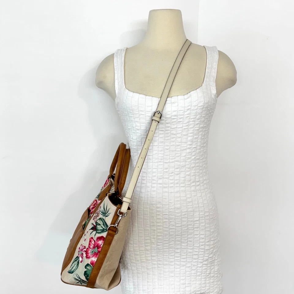 Bolso Bandolera Desigual Hannah Florida Floral Bordado Marrón Claro Multi Foto 3 de 4