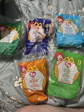 Five 1999 McDonald  s Ty Beanie Babies Happy Meal Toys