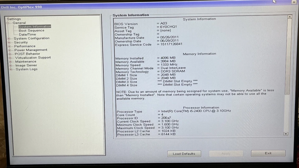 Dell OptiPlex 990 DT Intel i5-2400 3.10GHz - Image 2 of 4
