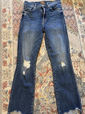 Mother Insider Crop Step Fray, Dancing On Coals, Sz 26, Distressed