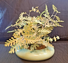 c.1960 Harris Chicago USA Ceramic Planter w/Faux Fern Arrangement Vintage