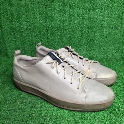 Ecco Danish Design Soft 8 Fashion Sneakers Gray Leather Lace Up Grey Mens SZ 10 