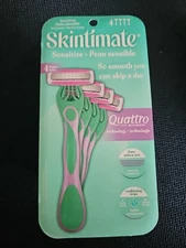 Skintimate Quattro 4-Blade Disposable Razor Womens Senstive Conditioning Strips