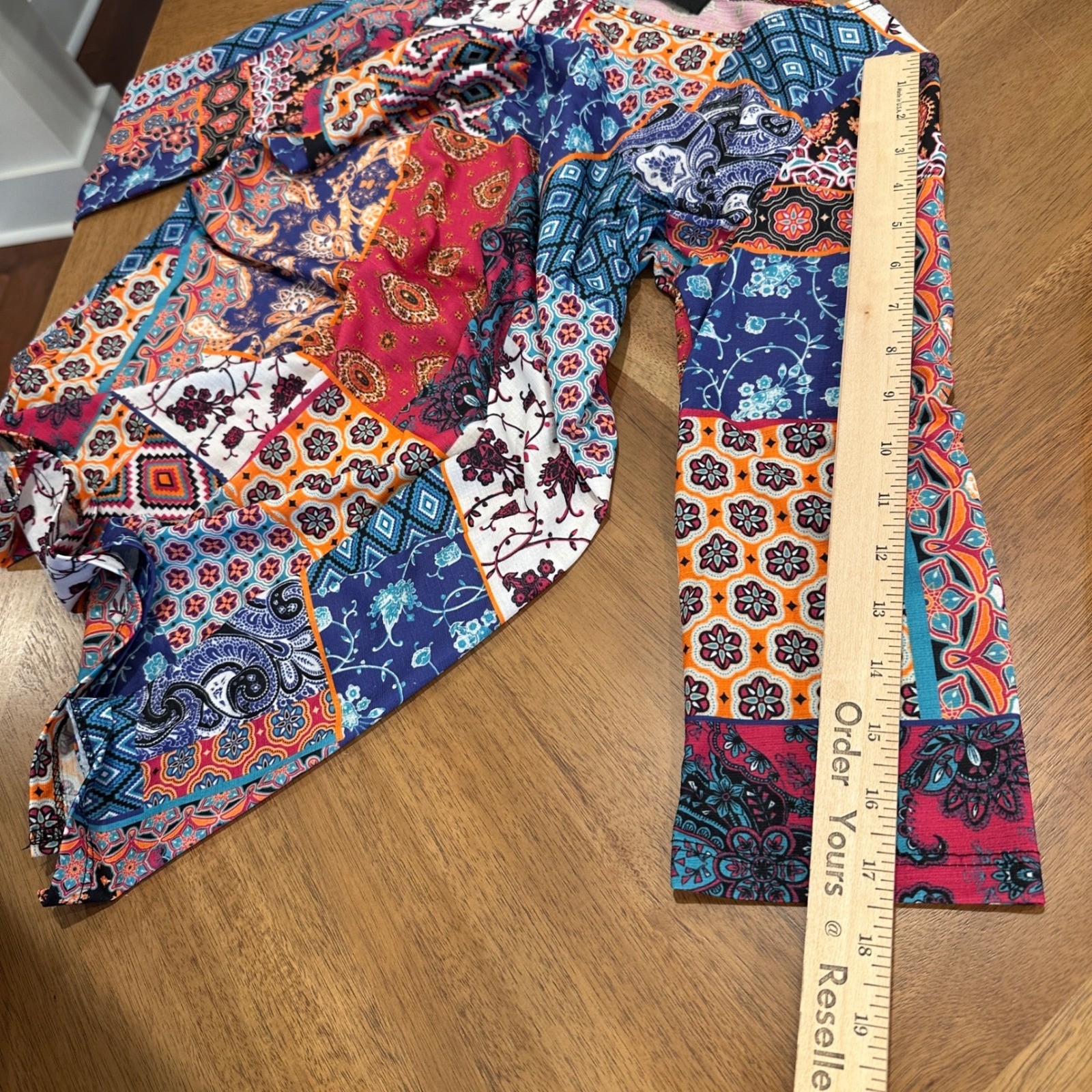 Travel Elements Patchwork Print Tunic Dress 3/4 S… - image 7