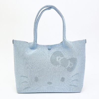 Sanrio Hello Kitty Knit Tote Bag Metallic Yarn Soda ROOTOTE Handtasche