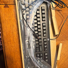 HP Wired USB Standard Computer Keyboard Black QWERTY English Layout Plastic