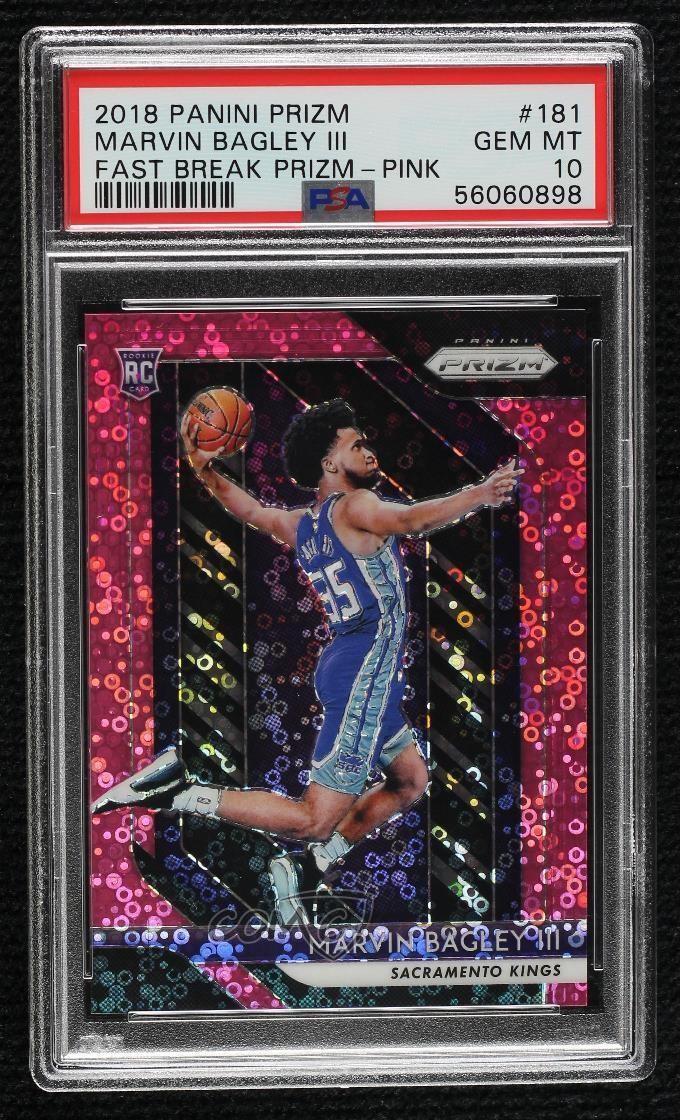 2018-19 Panini Prizm Fast Break Pink 14/50 Marvin Bagley III PSA 10 GEM MT 1nf5