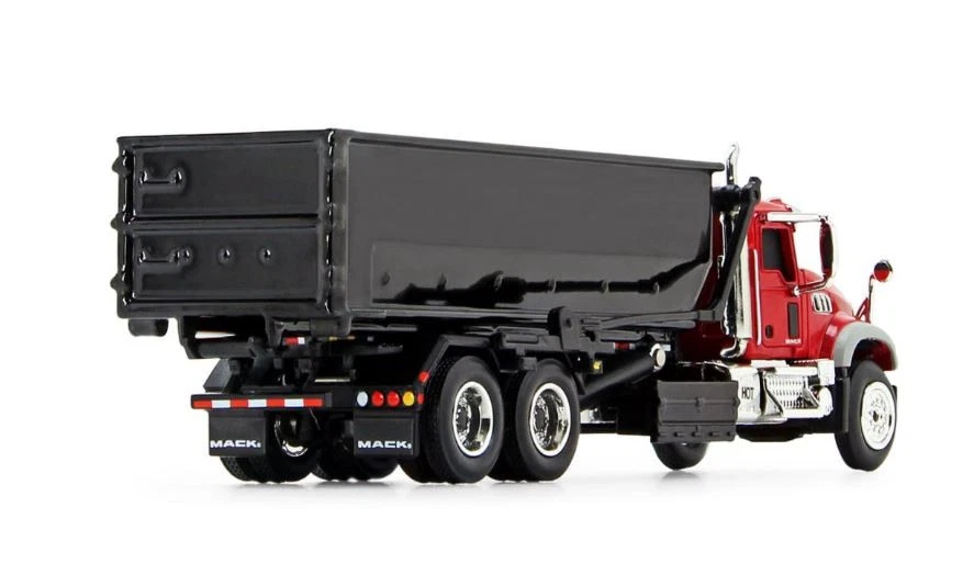 ,FIRST GEAR, MACK Granite 6x4 con contenedor de residuos rojo y negro, 1/87, ... - Imagen 3 de 3