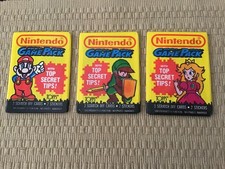 1989 Topps Nintendo Cards Wax Lot- 3 Pack Stickers Unopened NOS Mario Peach Link