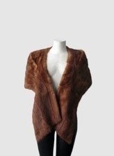 Women's MINT Real Chinese Real Mink Fur Shawl Stole Wrap Cape WEDDING Woman