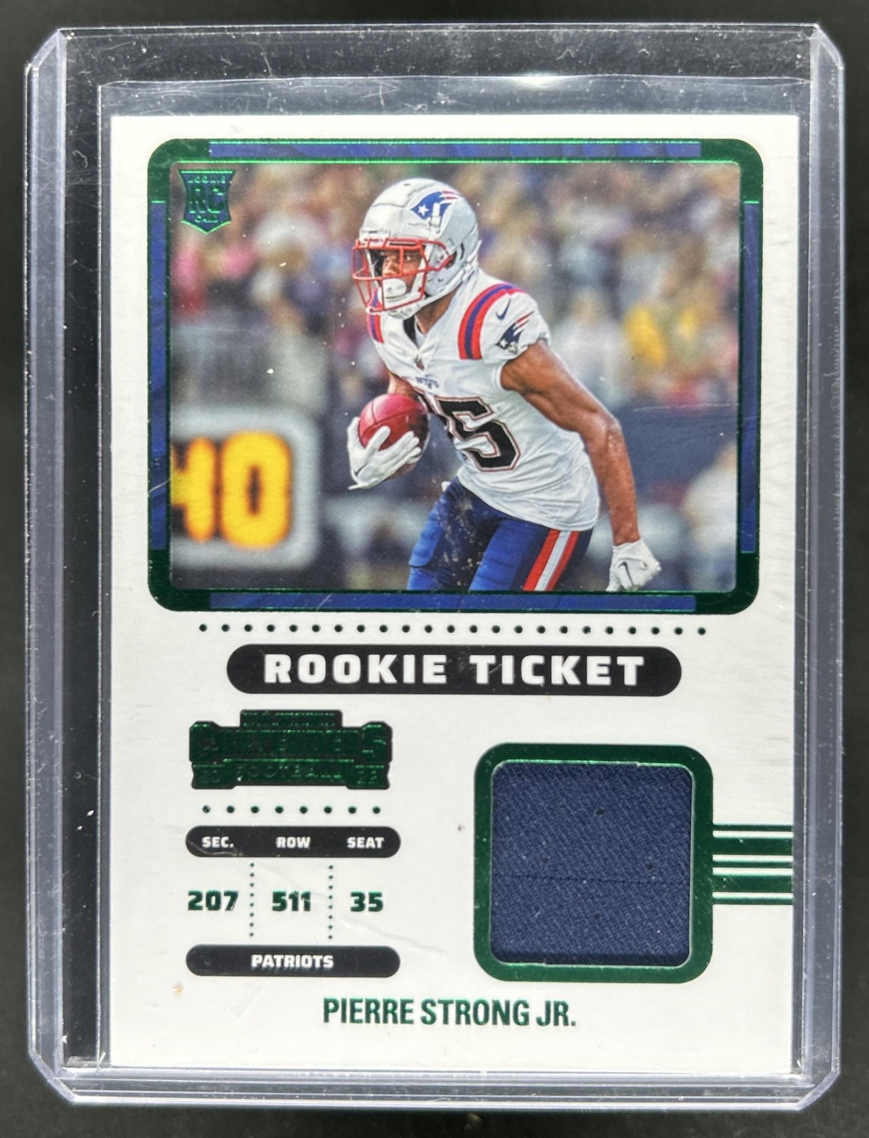 Pierre Strong Panini Contenders Rookie Ticket Swatches #PST Base