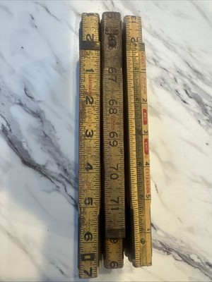 Vintage 2 LUFKIN X46 Red End And 1 Craftsman Extension Rule 72  (6 ) Fold Ruler