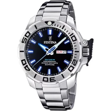 Festina Classics Black Dial Quartz Diver's Men's Watch With Gift Strap F20665-3