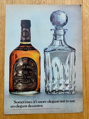 Chivas Regal Scotch Whisky Decanter 70s retro 1975 Vintage Ad Werbung Reklame