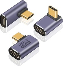 Poyiccot USB C 90 Degree Adapter, C Angle Adapter  100W Black