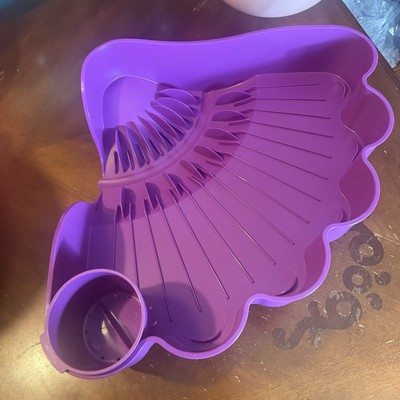 Tupperware Dish Drainer Purple Easy Dry Rack Colander Kitchen Storage Tools