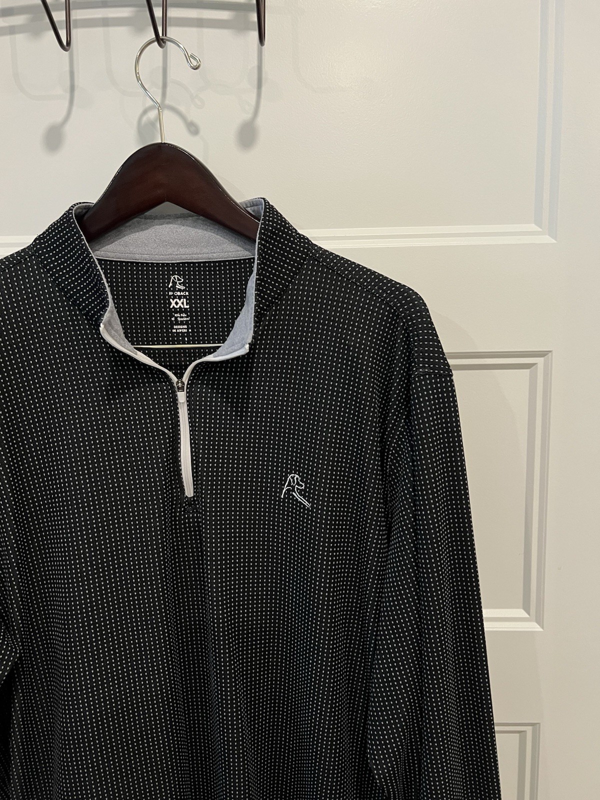 Rhoback Performance Quarter Zip Pullover Black Mi… - image 3