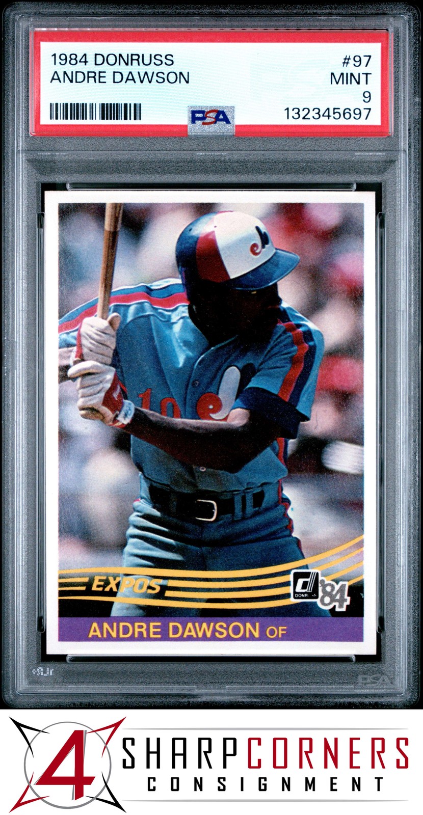 1984 DONRUSS #97 ANDRE DAWSON EXPOS HOF PSA 9