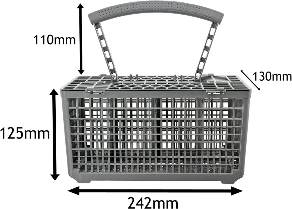 Cesta de cubiertos para lavavajillas BOSCH tapa de bandeja de jaula de plástico y mango extraíble Foto 3 de 3