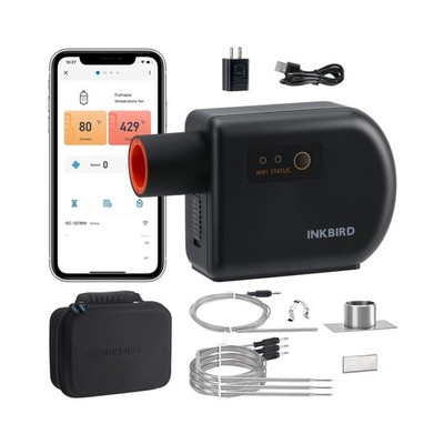 INKBIRD Wi-Fi and Bluetooth BBQ Temperature Controller, Automatic Smoker Fan ...