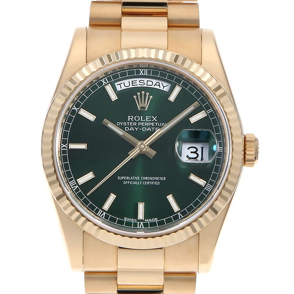 Number ROLEX 118238 date second Day Random mens hand green - VintageWatches.PK Number ROLEX 118238 date second Day Random mens hand green - vintagewatches.pk