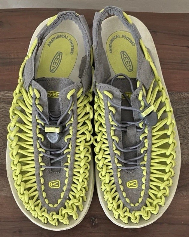 Sandali Keen donna Uneek taglia 8 5 scarpe grigio Chartre acqua fiume Paracord