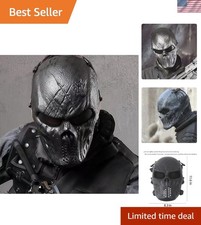 Adjustable Halloween Skull Mask - Light, Durable, Perfect for Parties and Sports