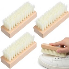 4 Pcs Wooden Handle Shoe Cleaning Brush Set for Sneakers and Boots Effective
