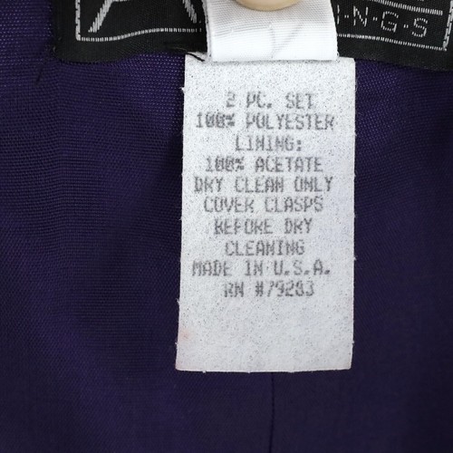 Alex Evenings Skirt Suit Petites 8P Blue Satin Rhinestone Formal Wedding Mob Mog - Picture 10 of 22