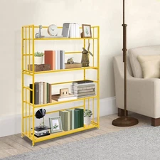 Modern 4-Tier Book Shelf, Elegant Storage Rack for Books and Decor