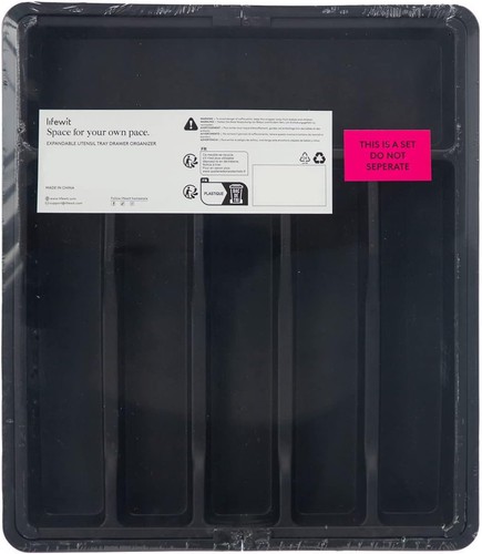 Lifewit Silberbesteck Schublade Organizer, Erweiterbar Utensilien Tablett für Schwarz - Bild 10 von 10