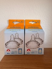 Dr.Brown's Natural Flow Wide-neck Baby Bottle Silicone Nipples Level 1 2 packs 