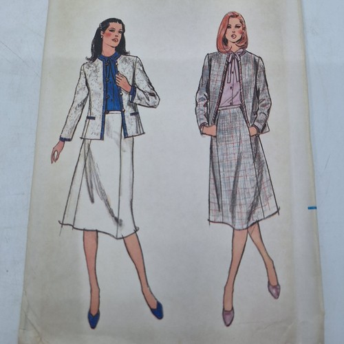 Butterick 3013 VTG 80s Misses Jacket, Skirt Sz 14 Pattern UC FF - Picture 6 of 6