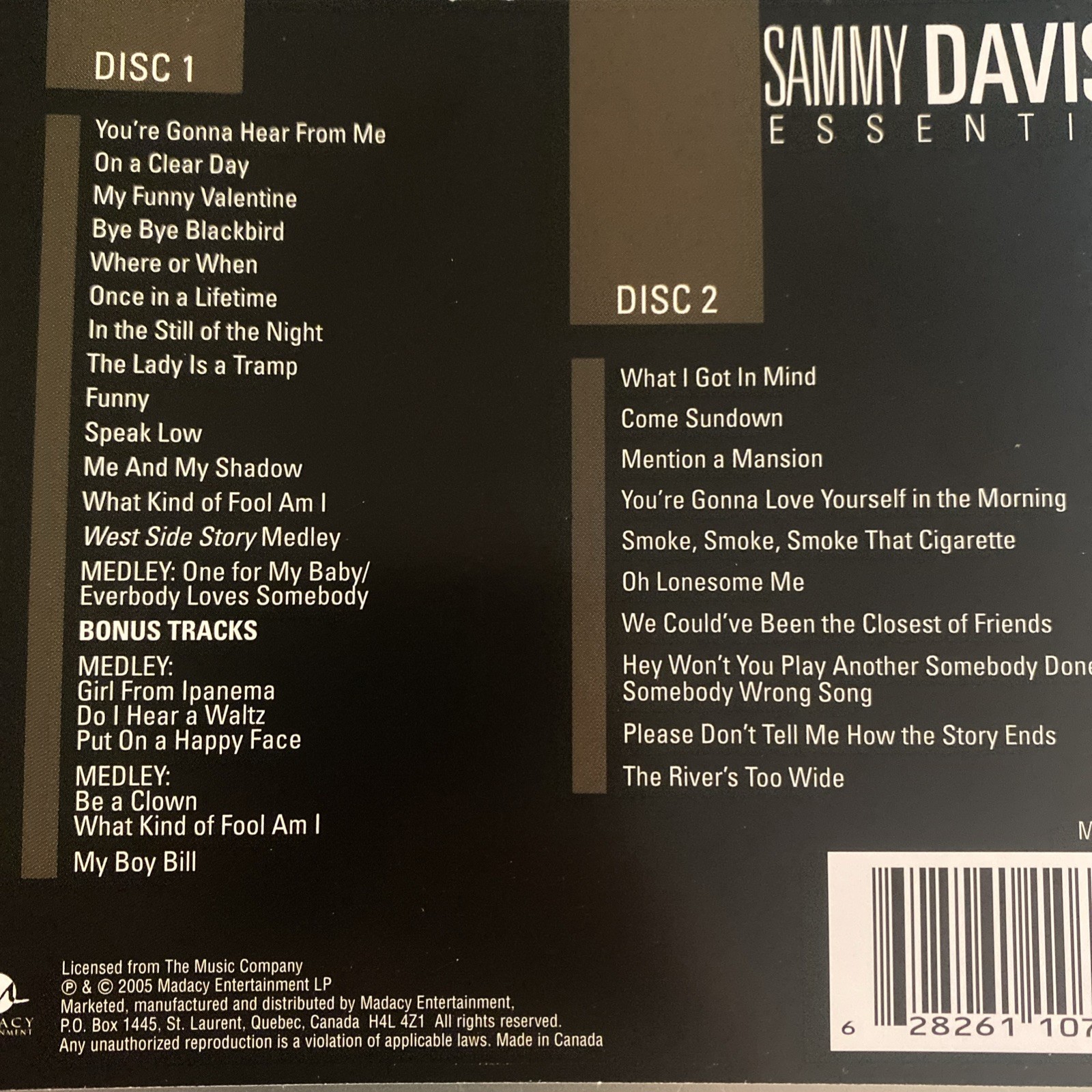 Sammy Davis Jr. 3 💿 LOT: Essential (2 Discs) & Reprise Archives | VG++ thumbnail 2