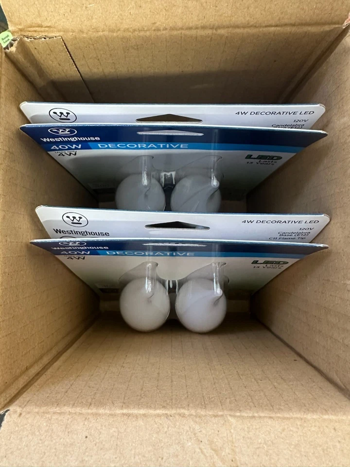 (8 Bulbs) Westinghouse 40-Watt Equivalent C11 Soft White Candelabra Base 45122 - Image 2 of 3