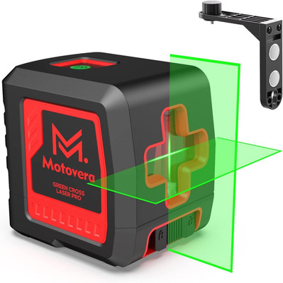 Self-Leveling Laser Level, 100Ft Green Cross Line Rotary Laser Tool - 4 Brightne