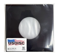 USDISC Record Inner Sleeves 7", 45 RPM, Polylined, Square Corners (Black) Lot