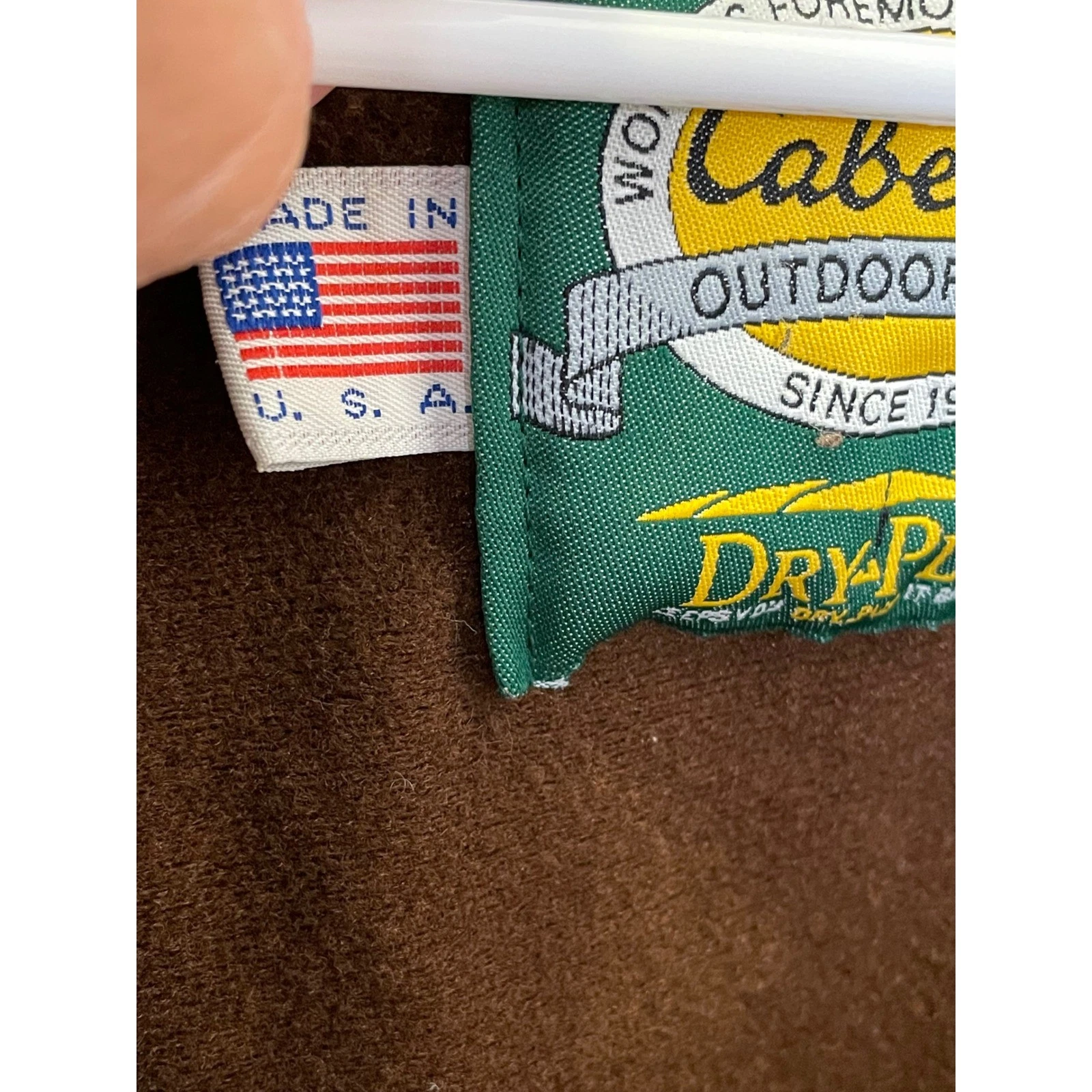 Cabelas Dry-Plus Advantage Camo Hunting Jacket Mens Large Fleece Lined USA Made - product detail image 6