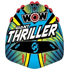 WOW Sports Giant Thriller Towable Deck Tube for Boating 1-4 Person 680 Lbs